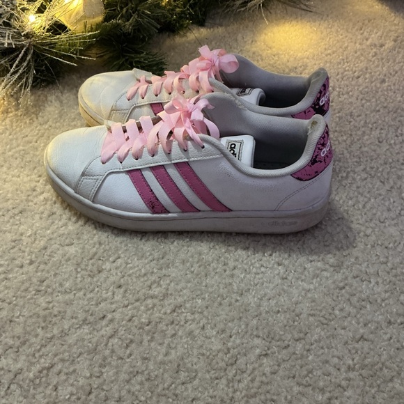 adidas Shoes - adidas White and Pink Athletic Shoes